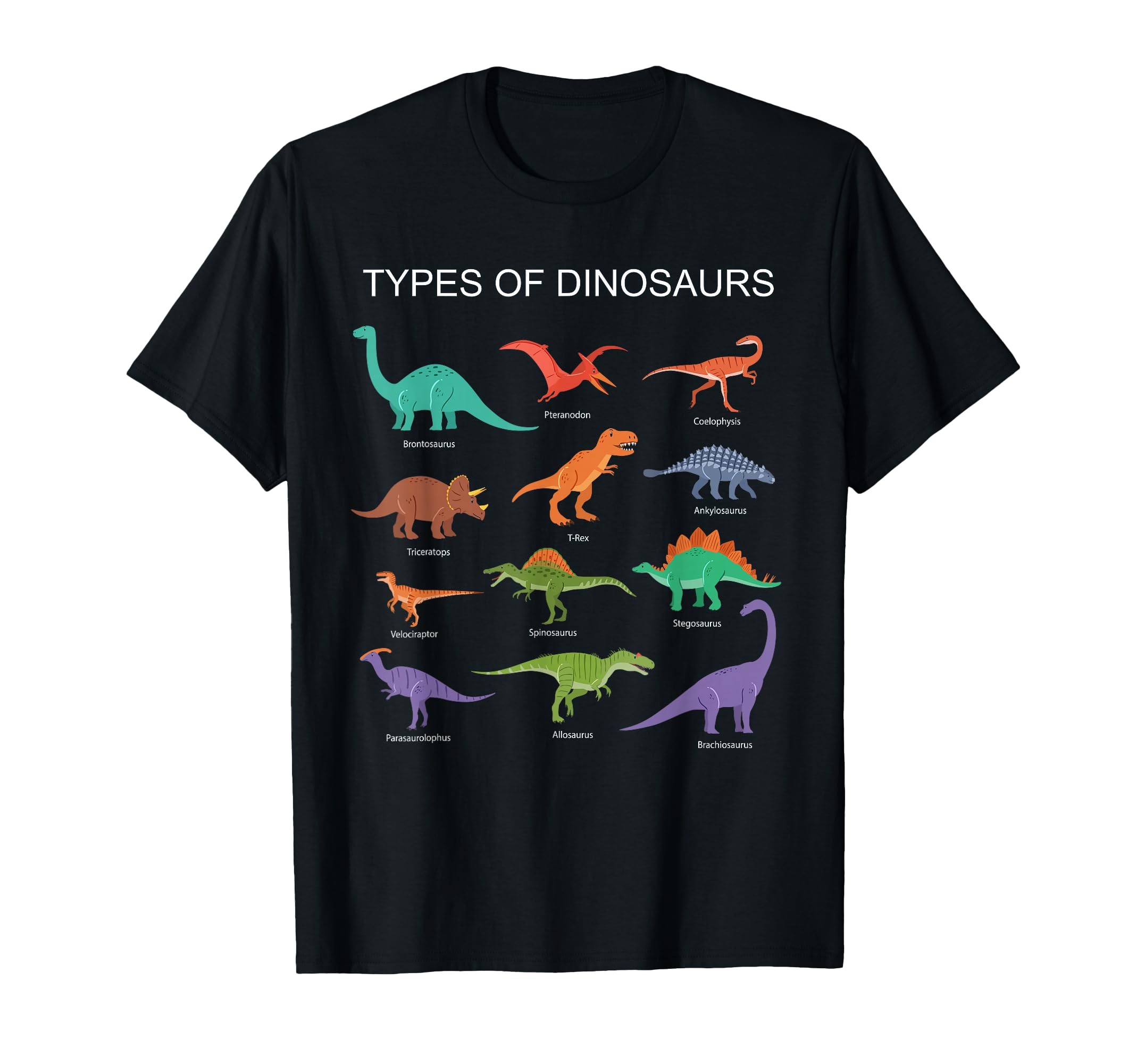 Dinosaur identification Design Types of dinosaurs Gift T-Shirt