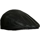 Men's Real Soft Leather Ivy Beret Newsboy Gatsby Golf Cabbie Flat Cap Hats