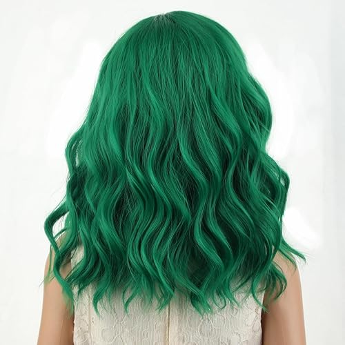 Synthetic Wig Emerald Green Wig Amazon Dark Green Long Straight