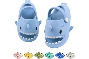LAKIGE Toddler Shark Cloud Slides | Kids Shower Sandals | Boys Girls Cute Cartoon Fish Flip Flops | Beach Pool Home Slippers Shoes | Quick Dry Non-Slip