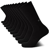 Calvin Klein Mens Crew Socks - 10 Pack Cushioned Athletic Performance Breathable Running and Sports Crew Socks for Men