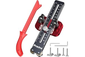 Preciva Thin Rip Jig & Push Stick - Aluminum Alloy Table Saw Jig for Repetitive Narrow Strip Cutting, Fast, Accurate Guide fo