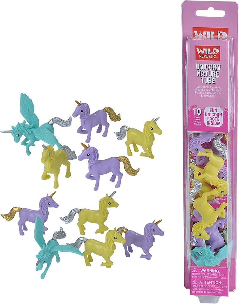 Wild Republic 23235 Unicorns Playset Nature Tube 10 Pieces Multi