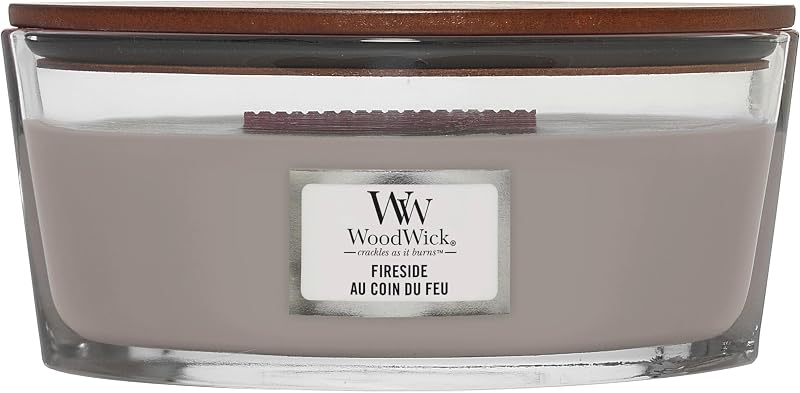 WoodWick Ellipse Scented Candle Fireside Crackling Wick 50 Hr Burn