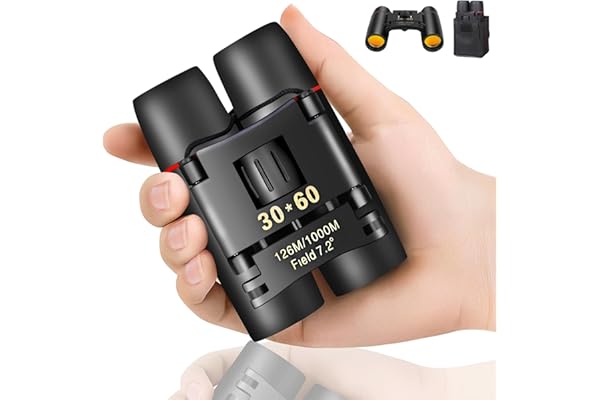 QICBIUD Compact Binoculars, HD Mini Portable Outdoor Binoculars, Pocket Lightweight Folding Binoculars for Adults and Children Bird Watching Hunting, Watching Shows, Traveling and Tourism,...