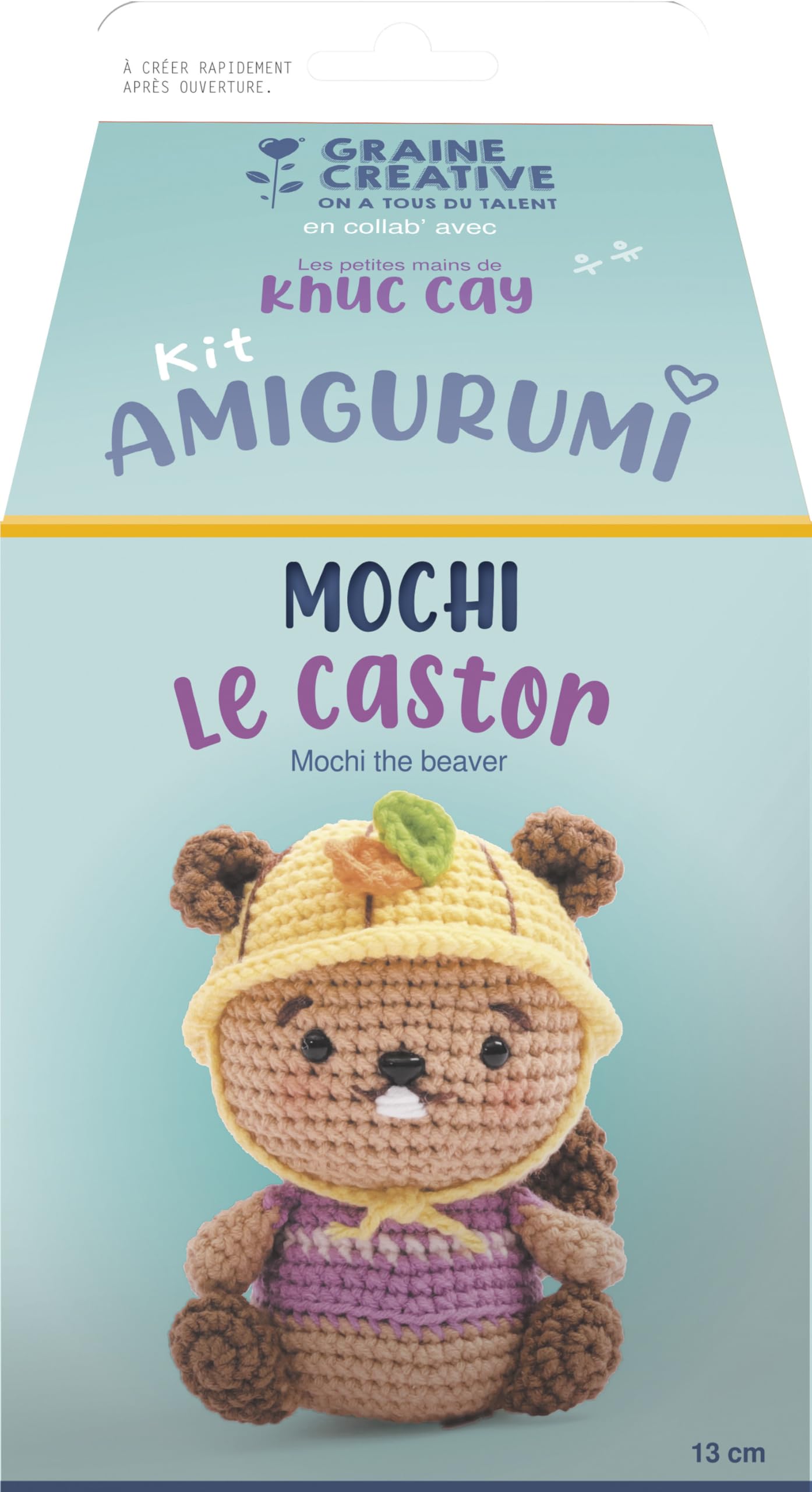 Amigurumi Crochet Kit - Mochi the Beaver - 13 cm