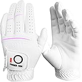 FINGER TEN Golf Gloves Womens Ladies 1 Pack Glove Left Hand for Right Handed Golfer, Wet Hot Cool Rain Grip Weathersof All Weather, Fit Small Medium Large XL