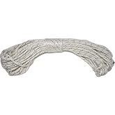 Double Braid Polyester Rope 1/4 Inch by 100 Feet White Black