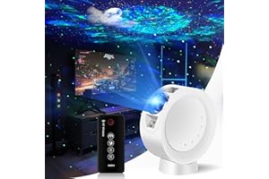 LitEnergy LED Sky Projector Light, Galaxy Lighting, Nebula Star Night Lamp with Base and Remote Control for Gaming Room, Home Theater, Bedroom , or Mood Ambiance (White)