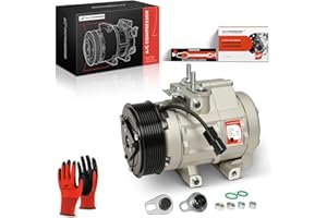 A-Premium Air Conditioner AC Compressor with Clutch - Compatible with 2011-2016 Ford F-250 Super Duty, F-350, F-450, F-550, 2