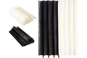 UCDOET Mini Stitch Gun Fasteners 0.18 inch for Clothing, 3000PCS Plastic Fasteners for Micro Tagging Gun for Quick Stitch Sewing Gun - 1500 Black Fasteners + 1500 White Fasteners (NOT for Standard)