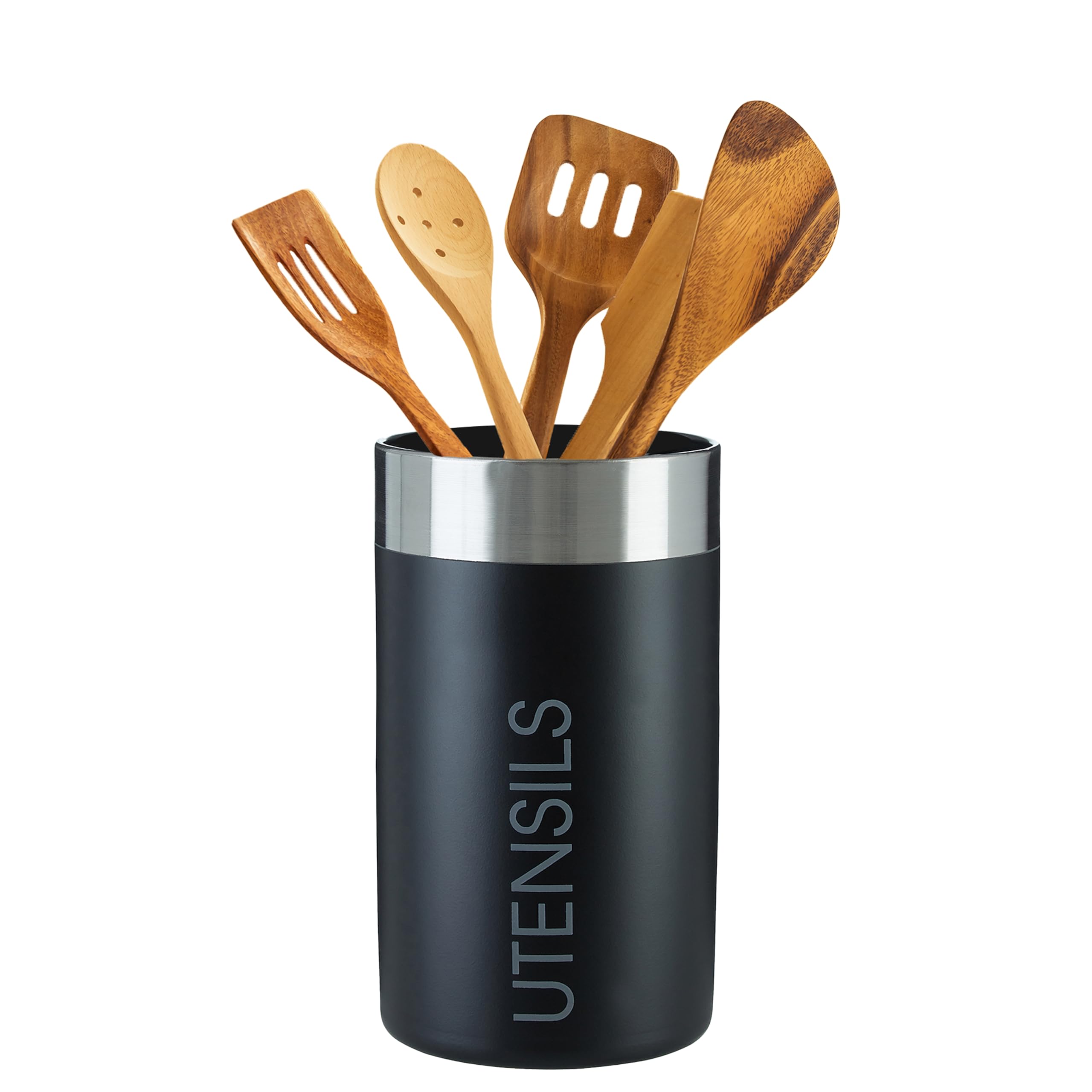 Premier Housewares 508523 Liberty Utensil Holder - Black, H18 x W10 x D10cm