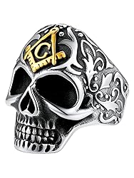 FaithHeart Cool Stainless Steel Skull Rings for Men