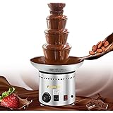 Flyseago Commercial Chocolate Fountain 4 Tiers 11 Lbs Nacho Cheese Fountain Stainless Steel Hot Fondue Fountain Machine for B