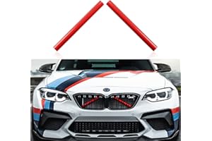 HENGYUESHANG 2PCS Grille Inserts Stripes Trim Compatible with BMW F20 F21 F22 F23 F44 F45 F46 F30 F31 F34 F32 F33 F36 G30 G38 G32 G11 G12 F25 G01 F26 G02 G05 Car Accessories (Red, A)