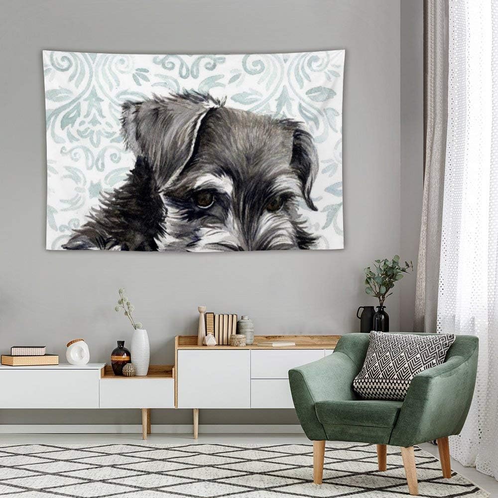 Amazon Co Jp シュナウザーかわいい犬 タペストリー 寝室居間装飾用 多機能壁掛け おしゃれな 掛けぶとん ホーム装飾用品 コットン 部屋 窓カーテン お店 雑貨 新居祝い結婚祝い ホーム キッチン