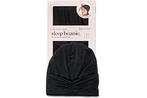 Kitsch Satin Lined Beanie - Softer than Silk Beanie For Sleeping Women, Breathable Hair Cover for Sleeping, Slouchy Beanies, 