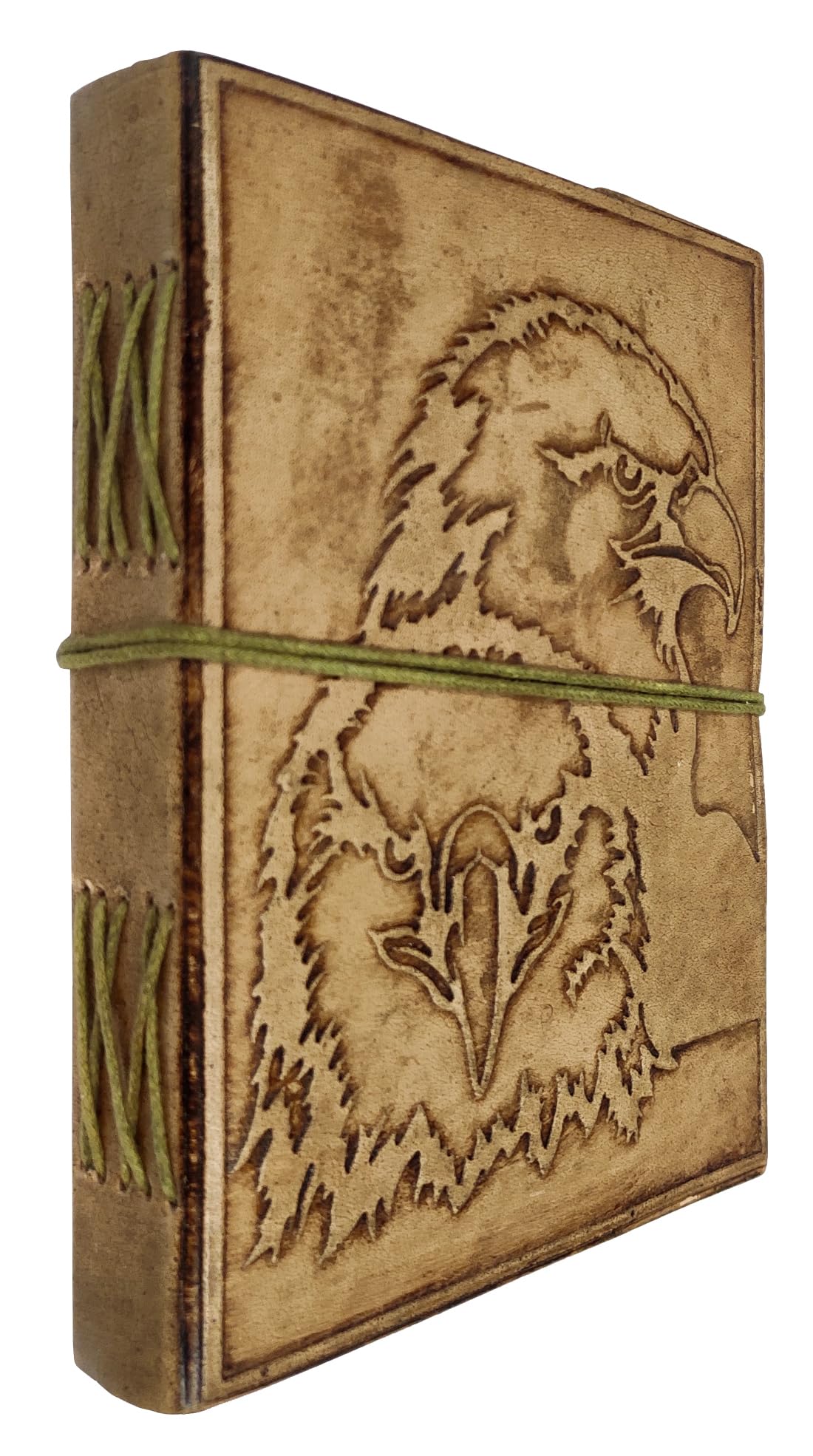 Purpledip Leather Journal (Diary Notebook) 'Majestic Hawk': Handmade Paper In Leather Cover For Corporate Gift or Personal Memoir (11319)