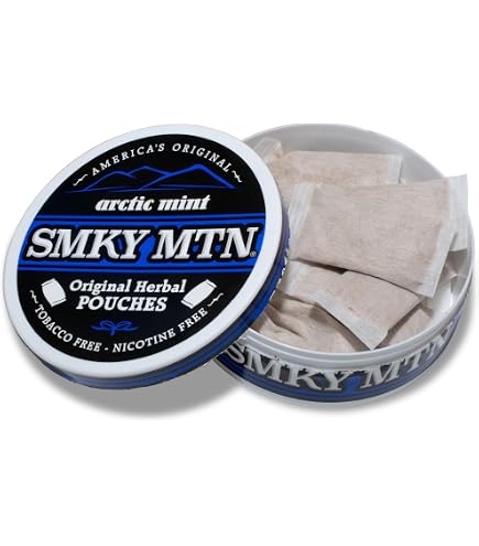 smokeless tobacco pouches Amazon.com: Smokey Mountain Original Herbal Pouches - Arctic Mint - Tobacco  Free and Nicotine Free - 5 Can Box