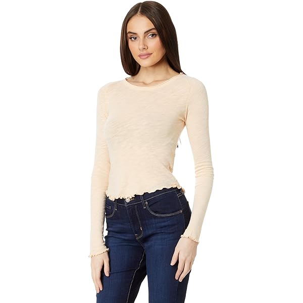 Amazon.com: Free People Sail Away Long Sleeve Blue Fizz