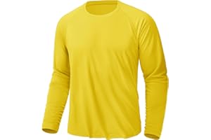 KEFITEVD Men's UV Sun Protection UPF 50+ Shirts Long Sleeve Rash Guard Workout Quick Dry Shirt for Hiking Fishing Swimming