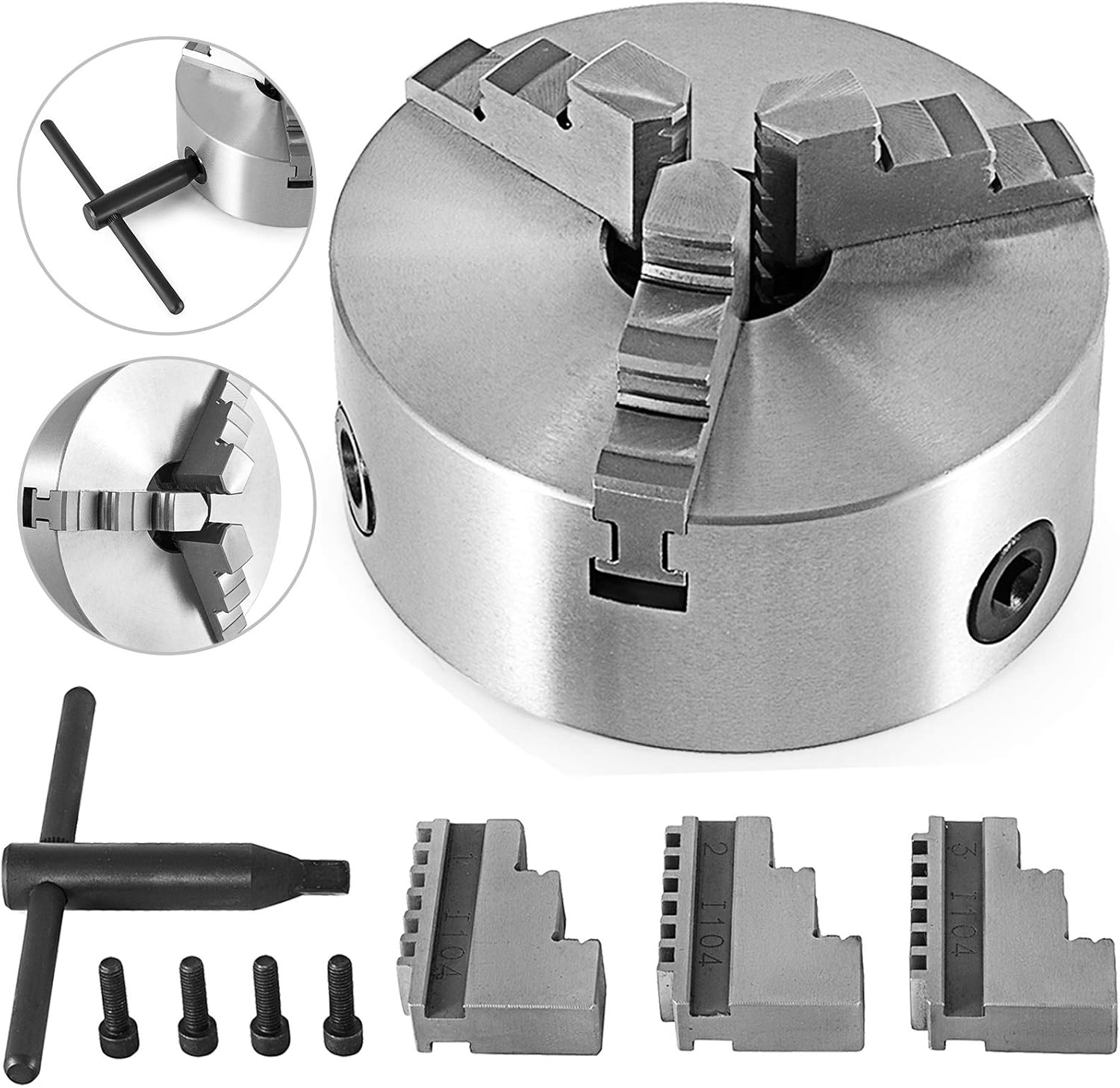 VEVOR K11250 Lathe Chuck 10", Metal Lathe Chuck Selfcentering 3 Jaw