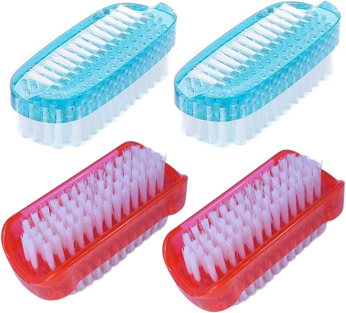 4 Pcs Hand and Nail Brushes DoubleSided Nail Cleaning Scrubbing