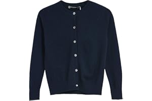BEYOND FASHION Boys' 100% Cashmere Cardigan Sweater Button Front Long Sleeve