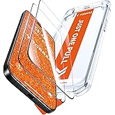 TORRAS Military-Grade Shatterproof for iPhone 16 Pro Screen Protector [9H+ Aerospace Tempered Glass＆ One-Step Installation] Full Coverage Fit Bubble Free Top-Notch Protection, 2 Pack, GlassGo X