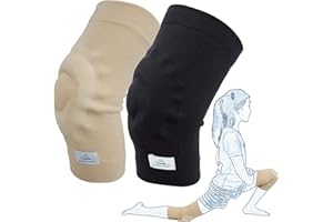 SKATING SPIRIT SKATINGSPIRIT Gel Knee Pads (1 Pair), Cushion and Support Knee Cap for Dancing Figure Skating Gymnastic, Youth and Adult (Black Large)