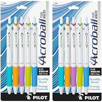 Pilot Acroball Kugelschreiber – 12 Stück, Schwarze Tinte, 0,7 Mm, Mit Lila Akzenten