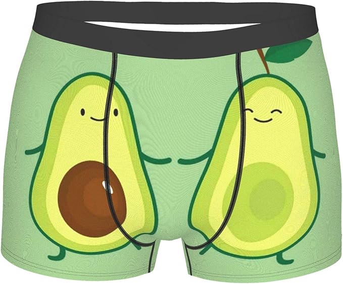 Mens Boxer Briefs Wonder Day Avocado Underwear Breathable