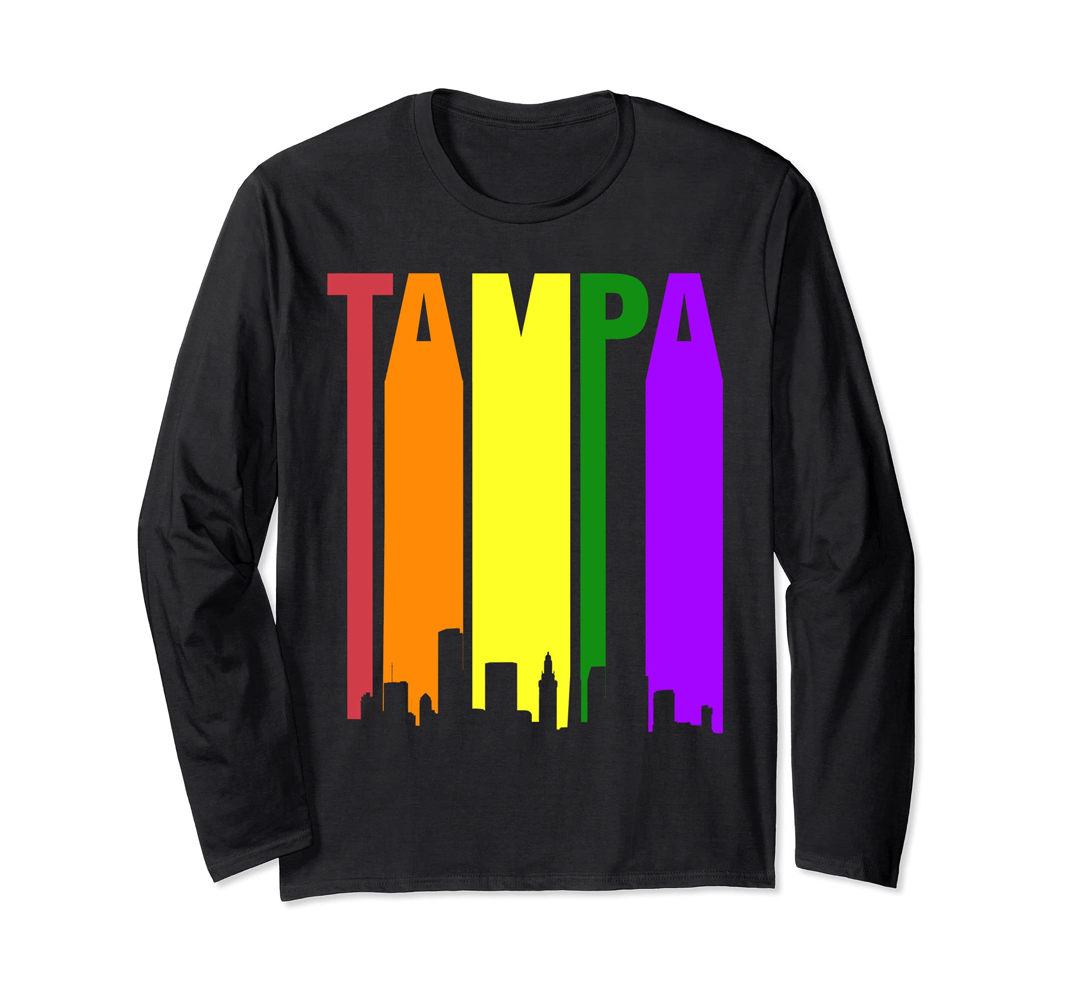 Tampa Florida Gay Pride Rainbow Long Sleeve T-Shirt