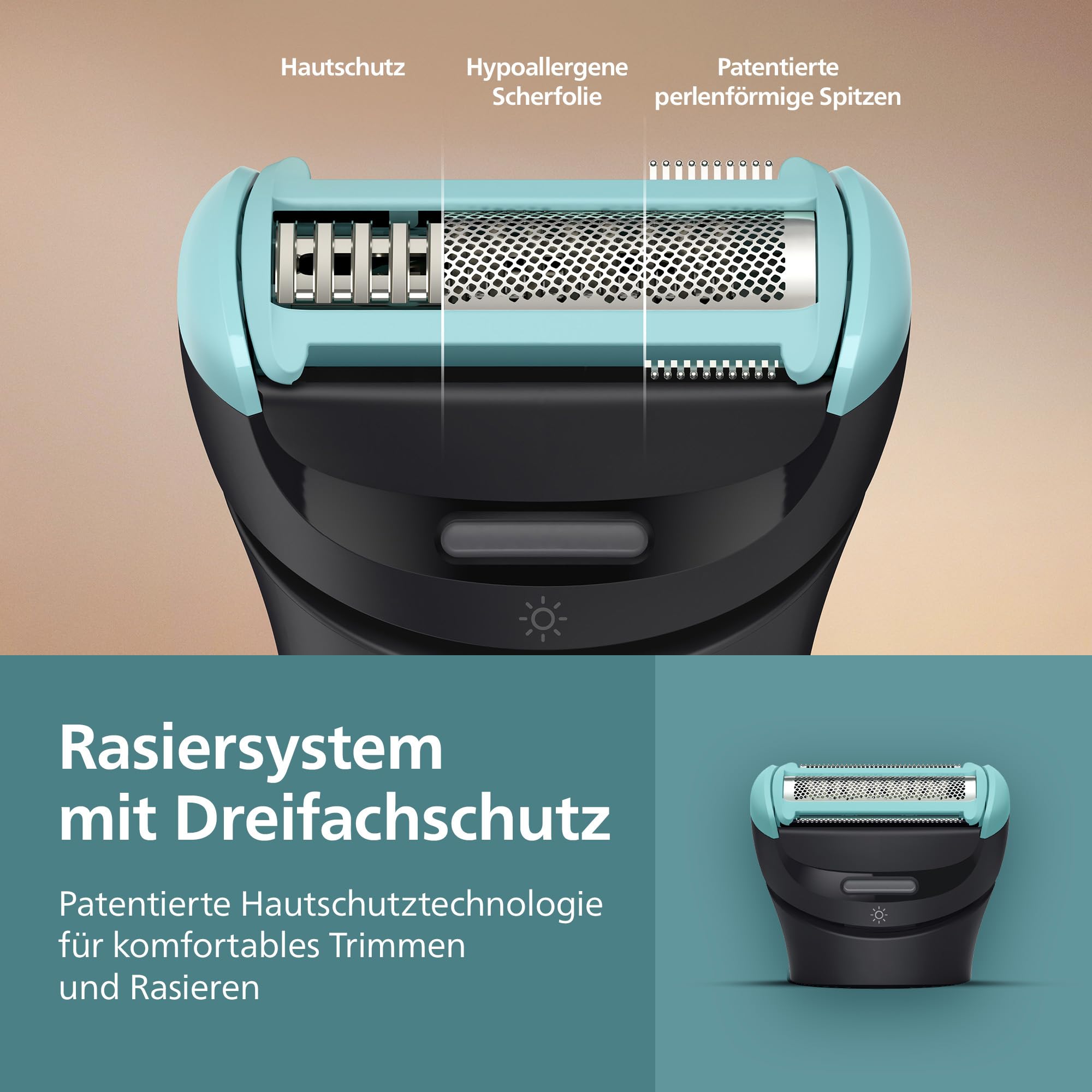 Philips BodyGroom Ersatzscherfolie – Rasiersystem mit Dreifachschutz, gründliche und glatte Rasur, 100% duschfest, Modell BG2010/43 3