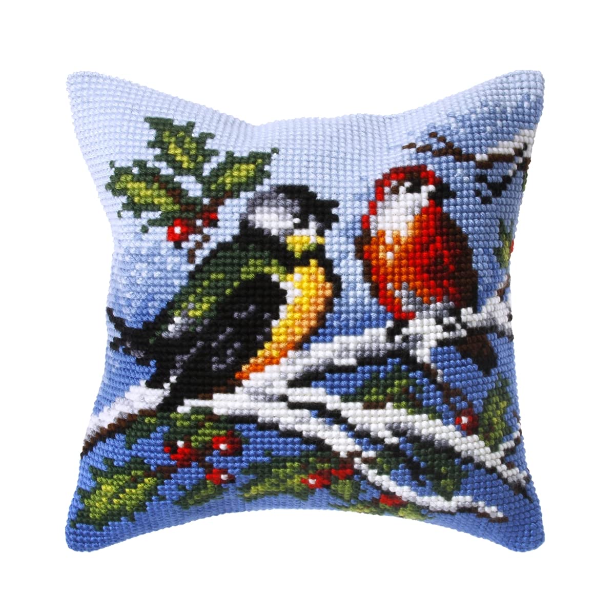 Orchidea Cross Stitch Cushion Kit, Birds, 40 x 40cm