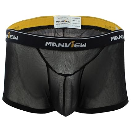 CHICTRY Cool Herren Boxershort Unterwäsche Transparent Slip Unterhose Bulge Beutel durchsichtig Boxe Brief Hipster Reizwäsche