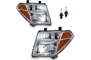 KarSpareHub Headlights for 2005-2007 Nissan Pathfinder, 2005-2008 Nissan Frontier, For Halogen Type Models Only (Bulbs includ
