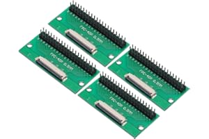 MECCANIXITY 4pcs FFC FPC Connector Board 40 Pins 0.5mm Socket to 2.54mm Double Row Male Pin Header Strip Adapter, PCB Convert