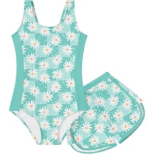 TUONROAD Toddler Girls One Piece Swimsuit Bathing Suit with Short for 3-9