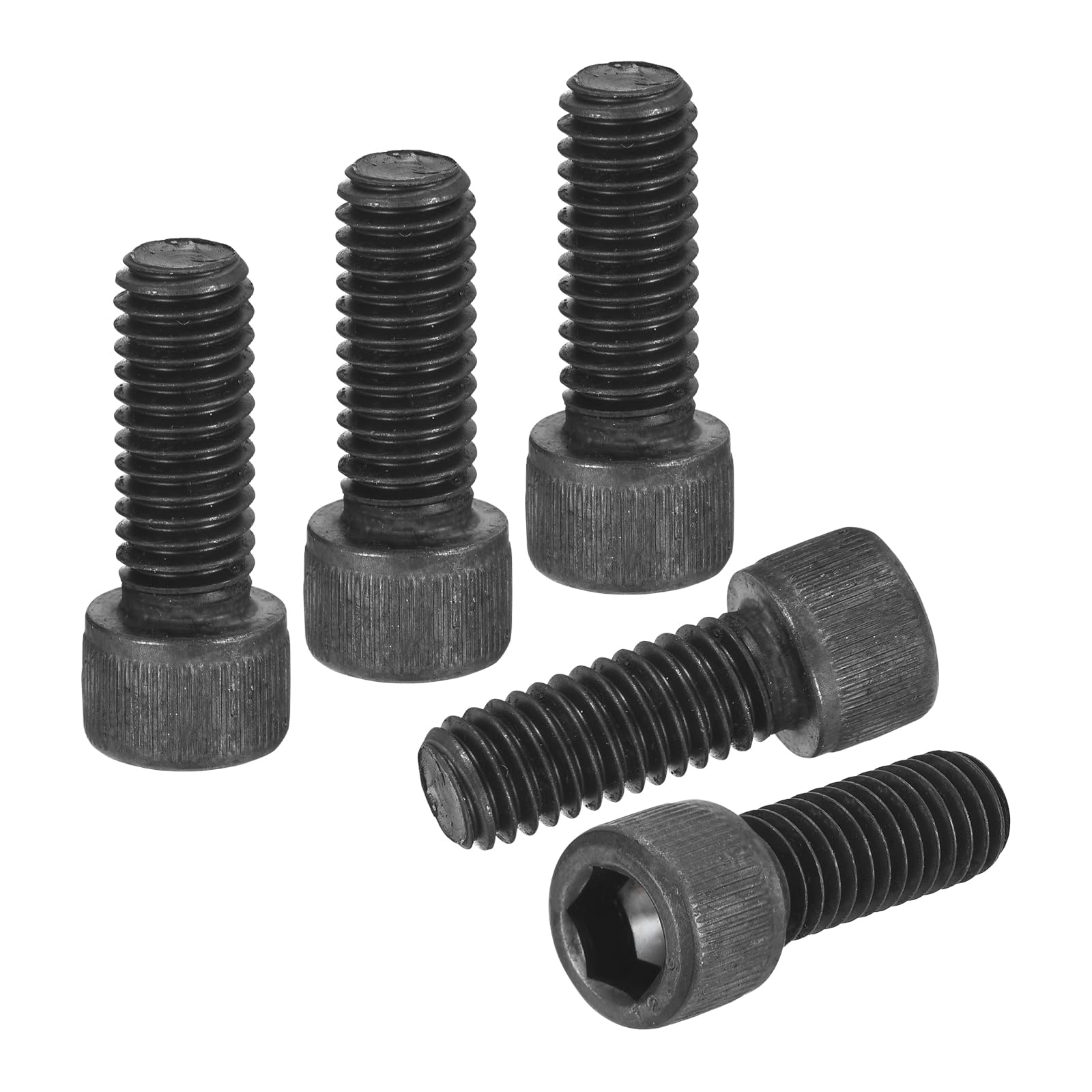 DTGN 3/8"-16x1" Socket Head Cap Screws Bolts - 10Pack - Good for Road Bicycle, Mountain Bike, Auto, Motorcycle - Carbon Steel Hex Head Metric Screws, Black