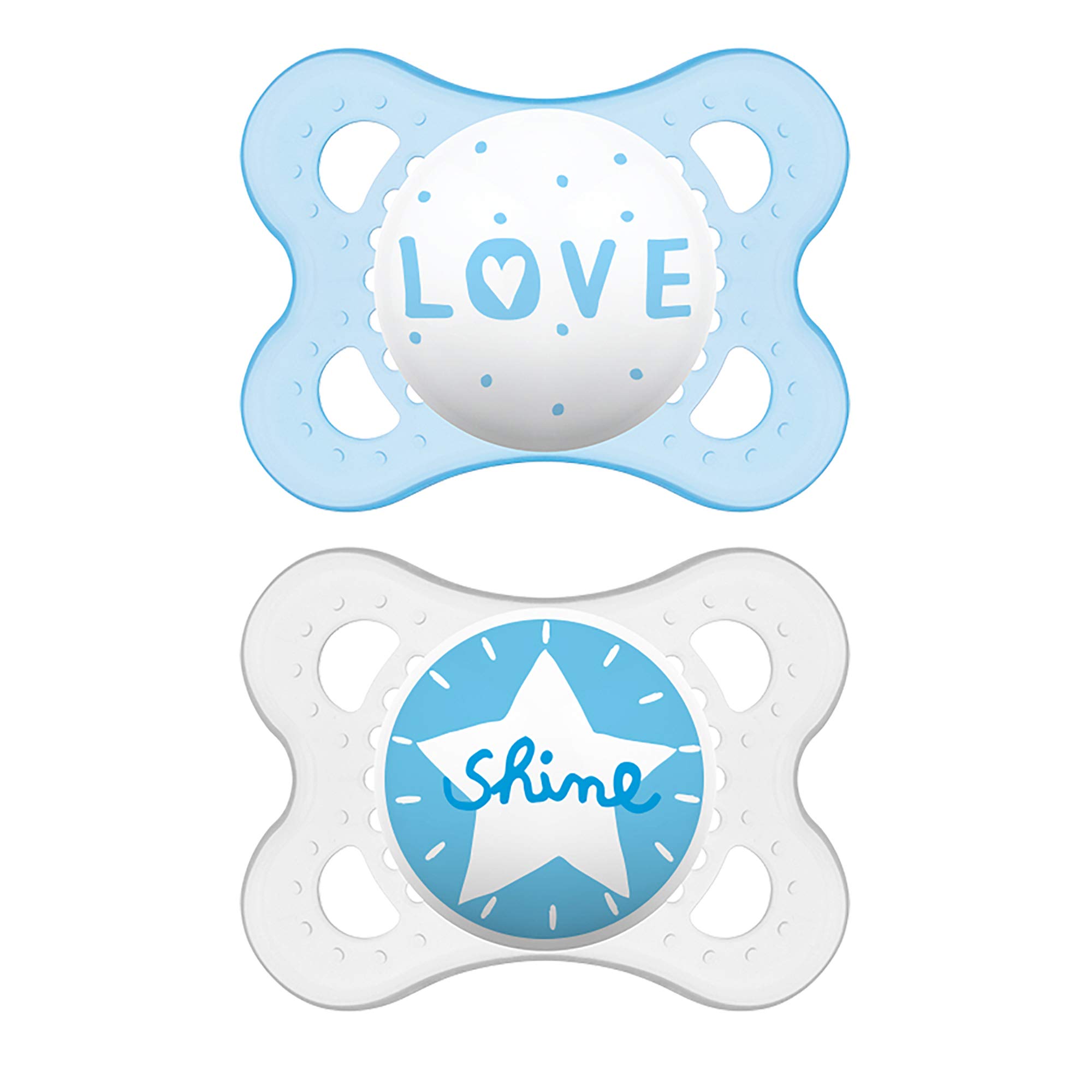 MAM Attitude Collection Pacifiers (2 pack, 1 Sterilizing Pacifier Case
