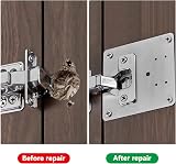 Honeueuen 10 Pack Hinges Repair Plate Kit Stainless Steel 9x9 cm with Screws view 4