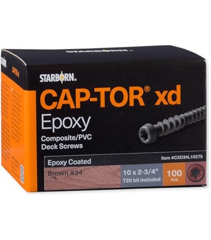 Starborn Cap-Tor XD Epoxy Coated Capstock & Composite Screws