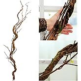 Fosolasi 66.9in Flexible Artificial Wall Hanging Plants Tree Trunk Fake Cherry Blossom Branches Wood Twigs Twisted Cane Vine Grape Garland for Wedding Outdoor Garden Home Room Christmas Decoration