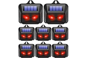 JAHY2TECH 2024 Newly Solar Animal Repellent Outdoor,Coyote Deterrent Racoon Repellent Outdoor Skunk Repellent for Yard,Fox Deer Repellent Devices Predator Lights for Chicken Coop Yard Farm Garden,8 Pack