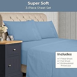 ROYALE LINENS - 3 Piece Twin Bed Sheet - Soft