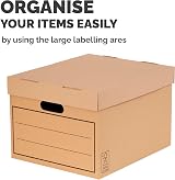 BANKERS BOX 10 Multi-Use Storage Box with Lids Brown W32.5xH28.5xD39cm view 5