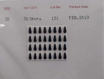 Eyetex Pallavi G3 BLACK bindis(pack of 10 flaps)