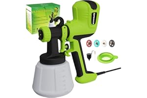 ELPIDIO Paint Sprayer, 700W HVLP Electric Spray Gun, with Cleaning & Blowing Joints 4 Copper Nozzles and 3 Patterns Paint Sprayers for Home Furniture, Walls, Cabinets, Fence, Door etc. EP62.