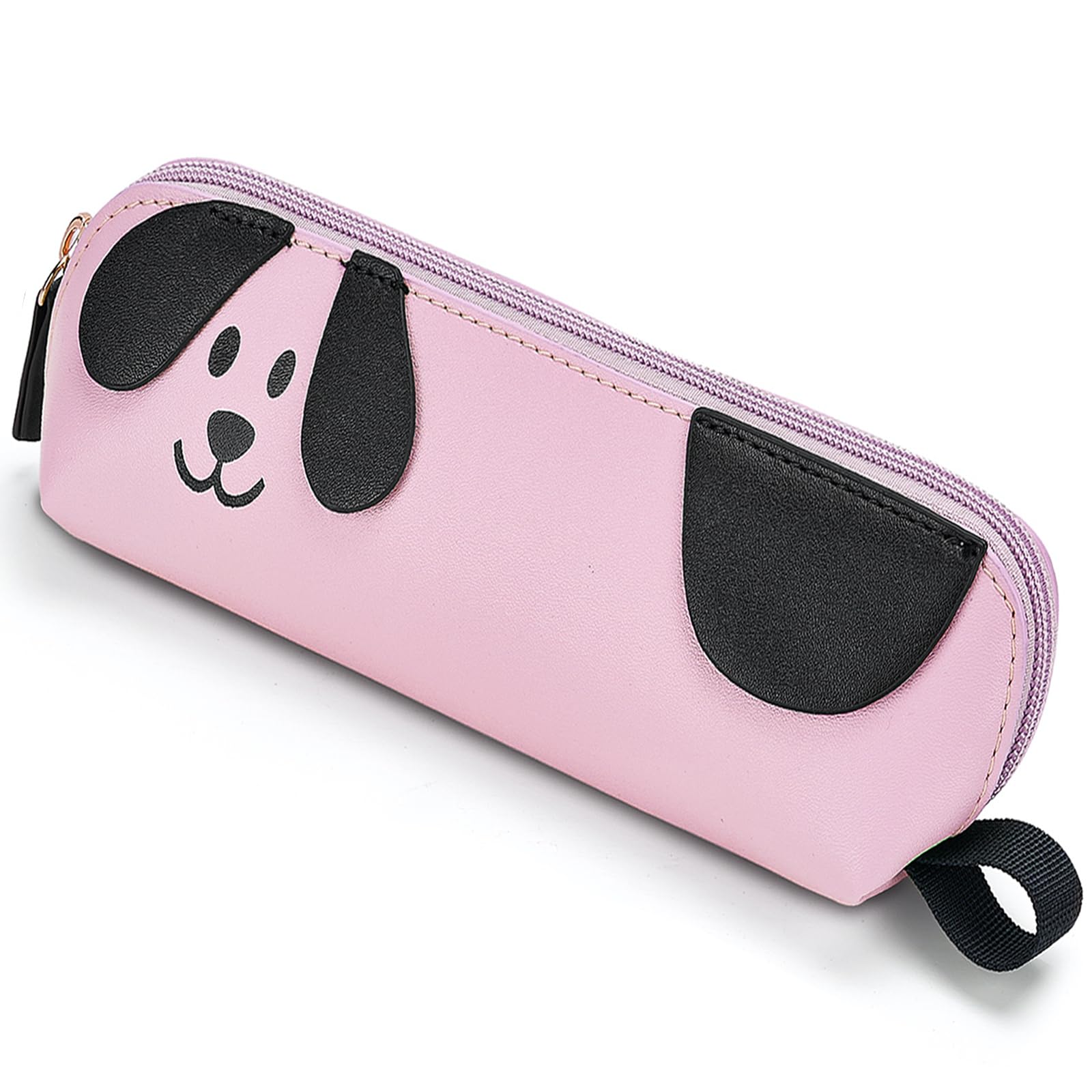 Photo 1 of 3D Dog Pencil Pouch -Cute Pencil Case - Durable TPU, Waterproof, Spacious School Supply Organizer for Kids, Teens, and Artists (Pink)